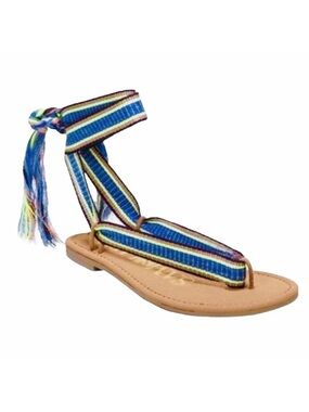 SAM & LIBBY Blossom Boho Braided Wrap Sandals